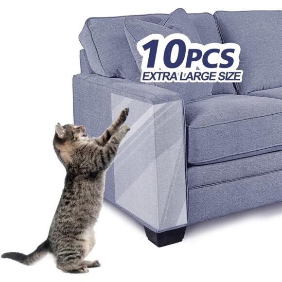 10 Pcs Extra Large Furniture Protectors from Cats, 5pcs 17" x12” & 5pcs 17"x10" - Picture 1 of 8